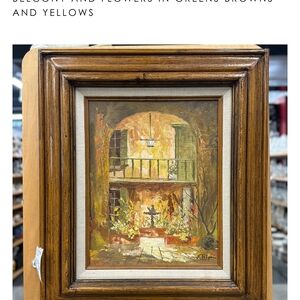 ISO Edmund Blouin Rustic Brown Framed Art Piece